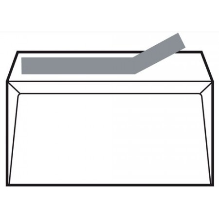 Sam Pack de 500 Sobres de Papel Offset 90grs - Medidas 176x231mm - Autoadhesivo con Tira de Silicona - Color Blanco