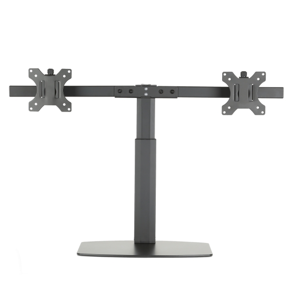 Ewent Soporte de Mesa para Dos Monitores hasta 27" - Resorte de Gas - Giratorio e Inclinable - Gestion de Cables - Peso Maximo de 7kg por Monitor - VESA 100x100 - 738x408x250mm - Color Negro