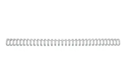 GBC Wirebind Pack de 100 Alambres de Encuadernacion 6mm para Paso 3:1 Redondo o Cuadrado - Formato A4 - Para 34 Orificios - Encuaderna hasta 55 Hojas - Color Plata