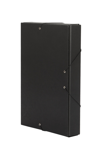 Pardo Carpeta para Proyectos Lomo 90mm - Cierre con Gomas - Color Negro