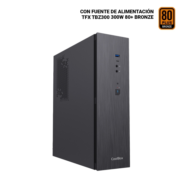 CoolBox PC micro ATX T370 Slim Basso profilo (Slimline - stilizzato) Nero 300 W