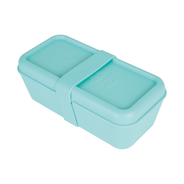 Milan Coleccion 460 Fiambrera Rectangular 0.75L - Apta para Microondas, Lavavajillas y Congelador - Libre de BPA - Divisor Interior Movil - Medidas 20x10x7,5cm - Color Verde
