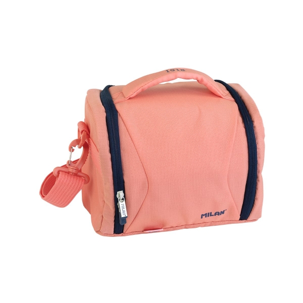 Milan Coleccion 430 Bolsa Isotermica Porta Alimentos 5L - Interior Aislante Termico - Apertura Total - Color Rosa