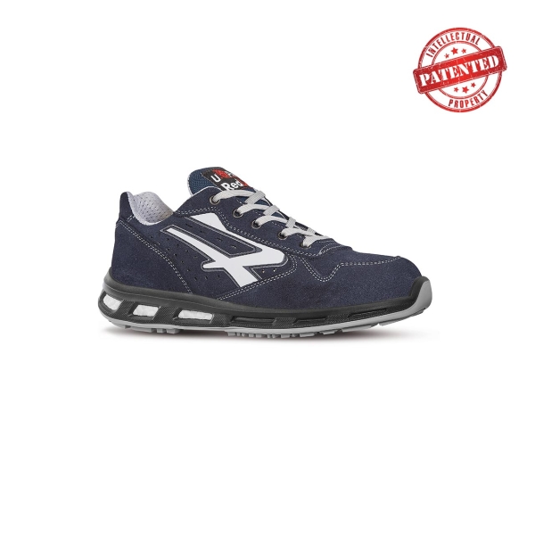 Upower Emotion S ESD Calzado de Seguridad Bajos - Talla 44 - Gamuza Perforada, Puntera de Aluminio, Antideslizante, Proteccion S1PS FO SR - Color Azul Marino