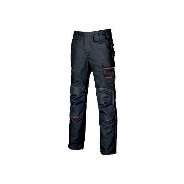 Upower Free Pantalon Multifuncional - Talla 56 - Multiples Bolsillos Estrategicos, Rodilleras Resistentes, Detalles Reflectantes, Costuras Triples, Proteccion DPI1 - Color Azul Marino