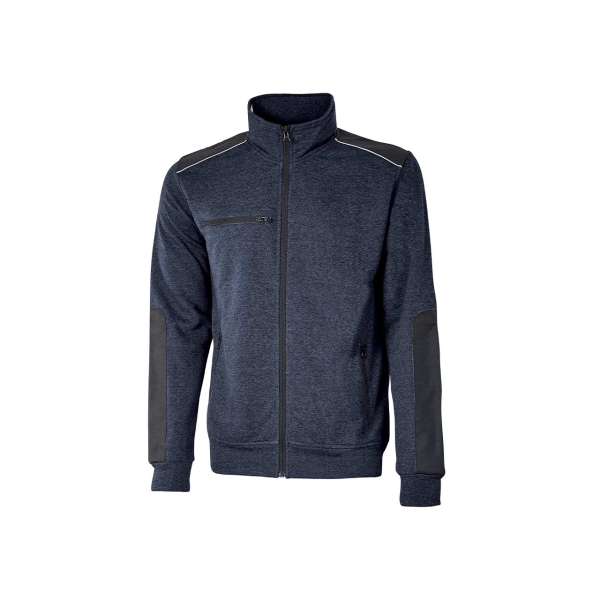 Upower Snug Sudadera Acolchada con Cremallera - Talla S - Bolsillos Forrados, Refuerzos Antiabrasion, Insertos Reflectantes, Proteccion DPI1, Costuras Reforzadas - Color Azul Marino