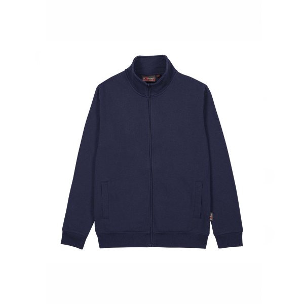 Upower Sotra Sudadera de Trabajo sin Capucha - Talla XL - Cremallera, Polialgodon Perchado, Diseño Ergonomico, Puños y Dobladillo Elastico, Bolsillos Laterales, Proteccion DPI1 - Color Azul Marino