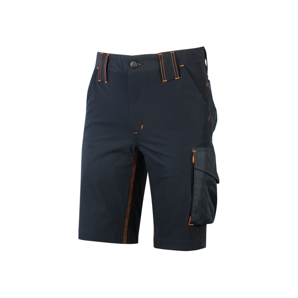 Upower Mercury Pantalon Corto Resistente - Talla M - Tejido U-4 Stretch, Repelente al Agua, Transpirable, Ajuste Retractil, Proteccion DPI1, Multiples Bolsillos Funcionales - Color Azul Marino
