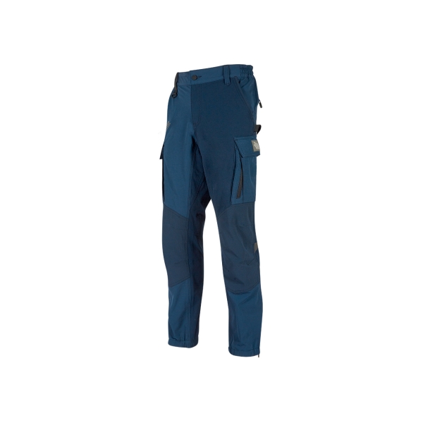 Upower Trek Pantalones Tecnicos Cargo - Talla 5XL - Tejido U-4 Stretch, Elasticidad Cuatro Direcciones, Repelentes a Liquidos, Transpirables, Secado Rapido, Refuerzos Antidesgaste, Elementos Reflectantes - Color Azul Marino