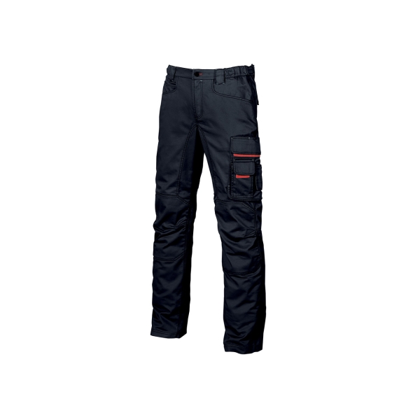 Upower Grin Pantalon de Trabajo con Forro de Franela - Talla 46 - Multiples Bolsillos, Cintura Ajustable, Refuerzos en Areas Clave, Proteccion DPI1, Cremalleras Resistentes - Color Azul Marino