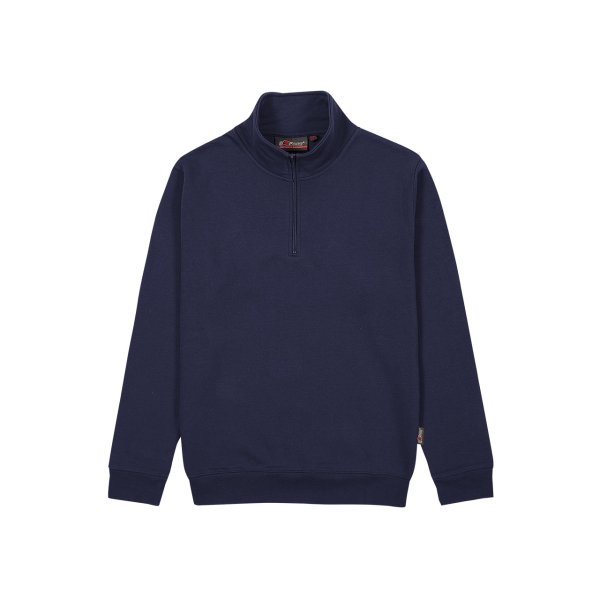 Upower Maui Sudadera con Media Cremallera - Talla 4XL - French Terry, Transpirable, Duradera, Ajuste Comodo, Mangas Ranglan, Costuras Pespunteadas, Versatil y Funcional - Color Azul Marino