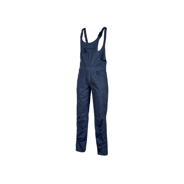 Upower Atene Peto de Trabajo Resistente - Talla L - Comodidad y Funcionalidad, Tejido Poli-Algodon Mechanical Stretch, Lavable, Multiples Bolsillos, Ajuste Perfecto, Rodillas Preformadas - Color Azul Oscuro Westlake