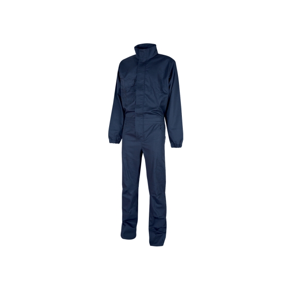 Upower Roma Mono de Trabajo - Talla XL - Policoton Mechanical Stretch, Flexibilidad y Resistencia, Multiples Bolsillos, Cintura y Puños Elasticos, Rodillas Preformadas, Triple Costura - Color Azul Oscuro Westlake