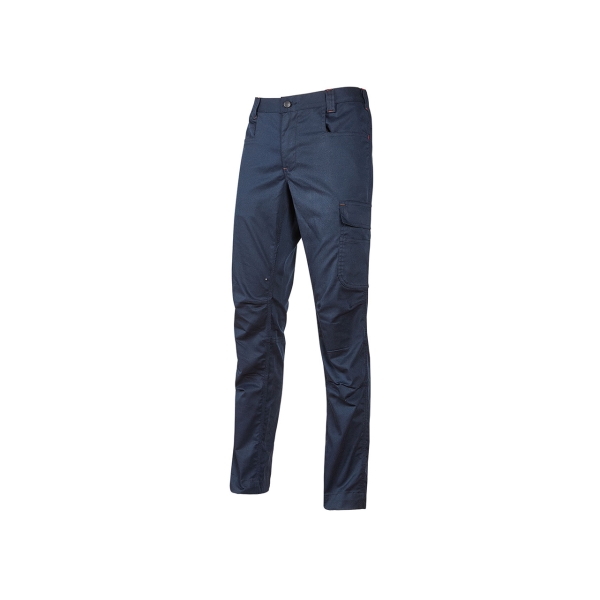 Upower Bravo Top Winter Pantalones de Trabajo Invernales - Talla 2XL - Algodon Elastizado, Triple Costura, Multibolsillos, Cintura Elastizada, Slim-Fit, Proteccion DPI1 - Color Azul Oscuro Westlake