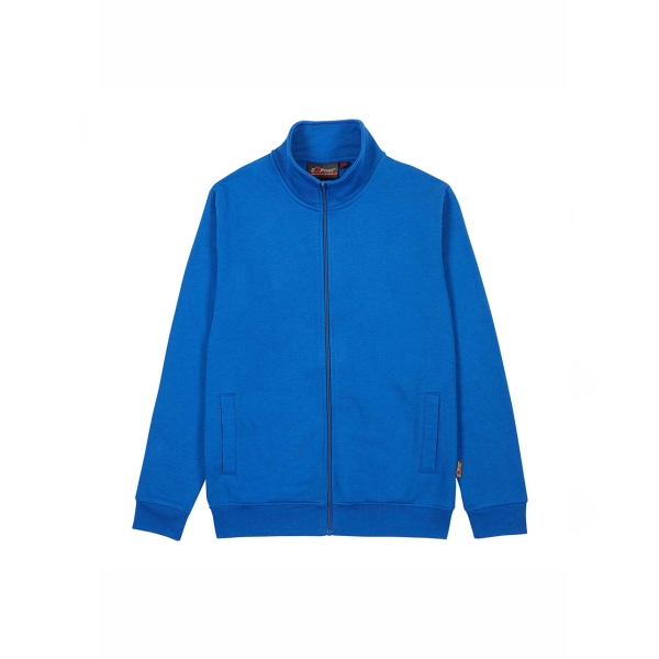 Upower Sotra Sudadera de Trabajo sin Capucha - Talla S - Cremallera, Polialgodon Perchado, Diseño Ergonomico, Puños y Dobladillo Elastico, Bolsillos Laterales, Proteccion DPI1 - Color Azul Regio