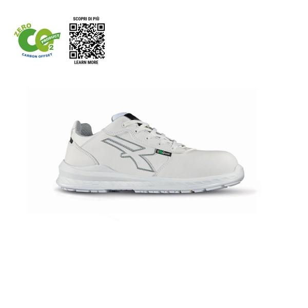 Upower Maple S ESD Calzado de Seguridad Ecologicos - Talla 47 - Puntera AirToe Composite, Antiperforacion, Resistente al Agua, Suela Antideslizante - Color Blanco