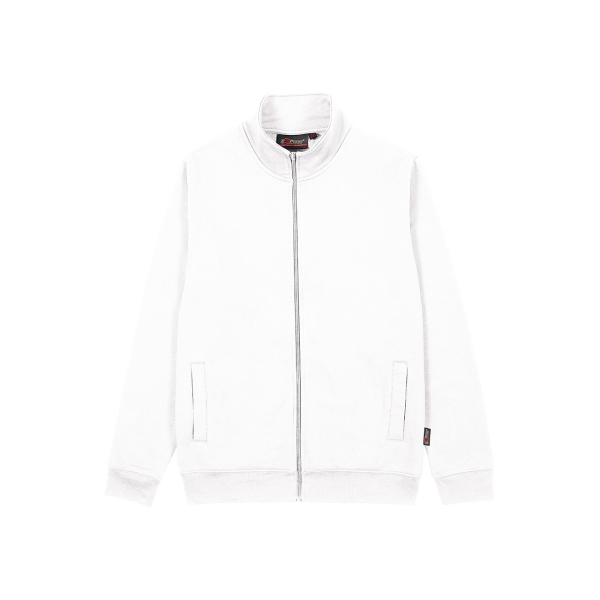 Upower Anuta Sudadera con Cremallera Completa - Talla S - Suave French Terry, Transpirable y Resistente, Mangas Ranglan, Puños y Dobladillo Elasticos, Costuras Pespunteadas - Color Blanco