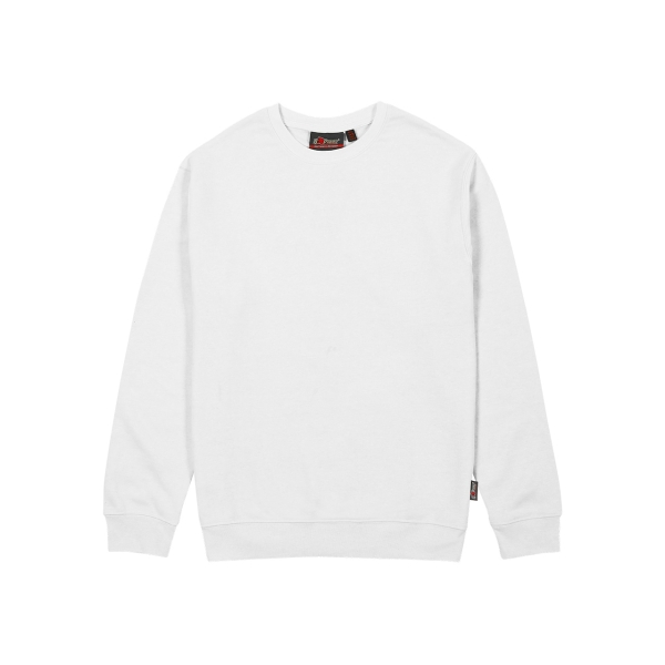 Upower Tupai Sudadera Cuello Redondo - Talla 4XL - French Terry Verano, Libertad de Movimiento, Algodon y Poliester, Detalles en Punto Elastico, Mangas Ranglan, Costuras Pespunteadas - Color Blanco