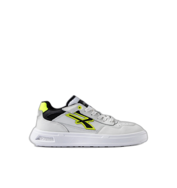 Upower Harlow Calzado de Seguridad Bajo - Talla 43 - Proteccion OB SR, Diseño Ergonomico, Suela Antideslizante - Color Blanco/Amarillo