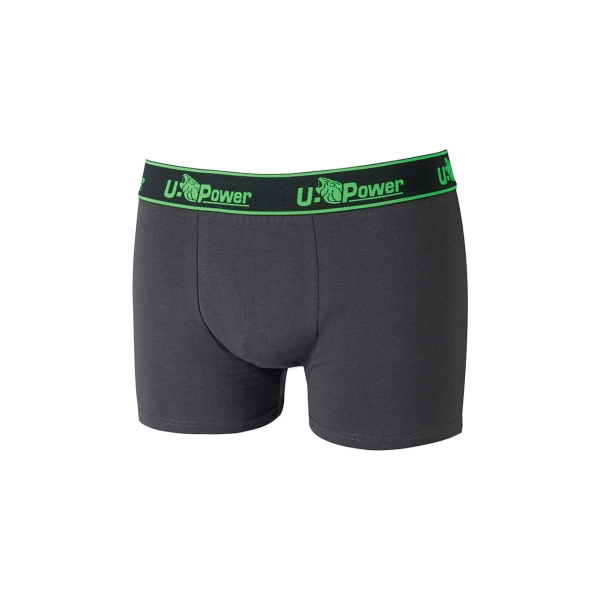 Upower Boxer Calzoncillos Boxer de Algodon Suave - Talla L - Elastico Resistente, Ajuste Duradero, Material Transpirable, Resistente al Lavado, Paquete de Tres - Color Gris Asfalto