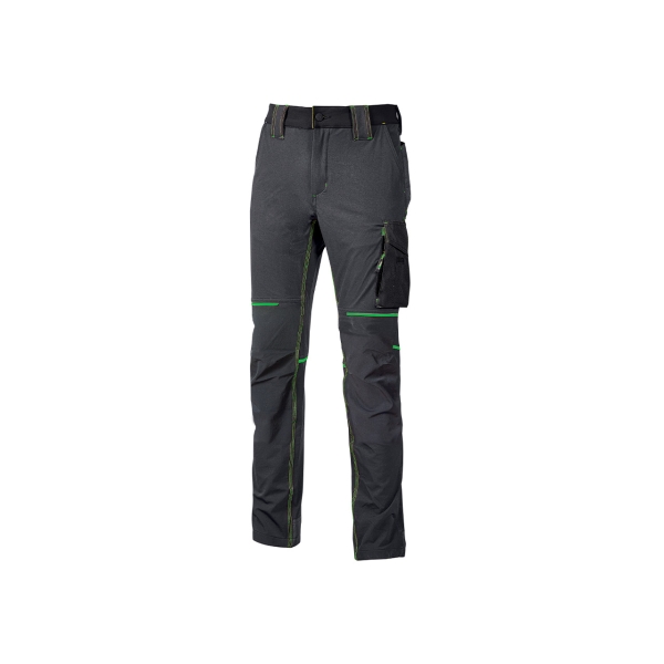 Upower World Pantalon Resistente y Transpirable - Talla 5XL - Secado Rapido, Multiples Bolsillos Funcionales, Ajuste Retractil, Proteccion DPI1 - Color Gris Asfalto Verdoso