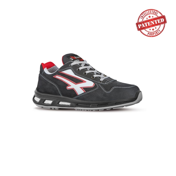 Upower Dharma S ESD Calzado de Seguridad Bajos - Talla 44 - Cuero Nubuck Resistente, Puntera de Aluminio, Hidrofugos, Antiarrugas, Antideslizantes, Proteccion S3S CI FO SR - Color Gris Oscuro