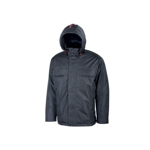 Upower Snow Chaqueta Funcional con Multiples Bolsillos - Talla XL - Capucha Ajustable, Mangas Preformadas, Detalles Reflectantes, Proteccion DPI1, Refuerzo Trasero - Color Gris Meteorito