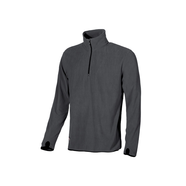 Upower Artic Sudadera con Cremallera - Talla M - Puños de Microfleece con Agujero para Pulgar, Proteccion DPI1, Estilo Profesional y Duradero - Color Gris Meteorito