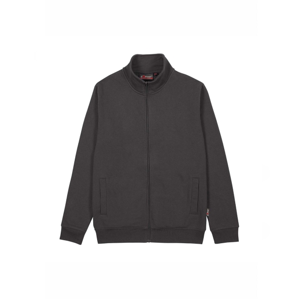 Upower Sotra Sudadera de Trabajo sin Capucha - Talla 4XL - Cremallera, Polialgodon Perchado, Diseño Ergonomico, Puños y Dobladillo Elastico, Bolsillos Laterales, Proteccion DPI1 - Color Gris Meteorito
