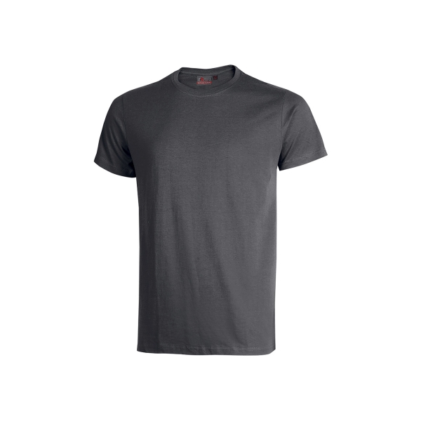 Upower Figi Camiseta de Trabajo - Talla XL - Algodon Cardado, Cuello Elastico Acanalado, Cinta Para-Sudor, Proteccion DPI1 - Color Gris Meteorito