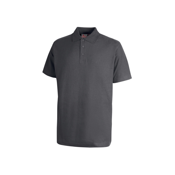 Upower Tonga Polo de Hombre de Algodon Pique - Talla S - Transpirable, Cuello con 3 Botones, Acabados en Canale, Refuerzos en Cuello y Hombros, Proteccion DPI1 - Color Gris Meteorito