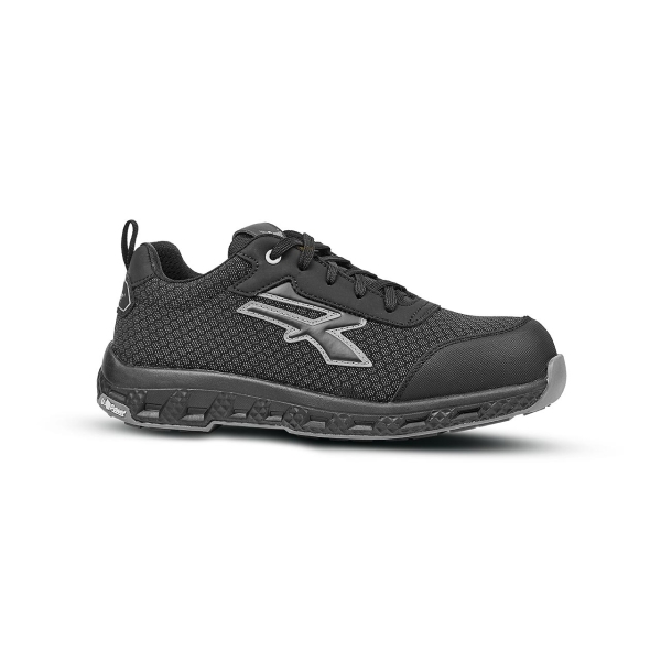Upower Jester ESD Calzado de Seguridad - Talla 44 - Resistente a la Abrasion e Hidrofugo, Puntera Fibertoe, Plantilla Antiperforacion Ultraligera, Suela EVA con Caucho, Proteccion S3S CI HI HRO FO SR - Color Gris Oscuro