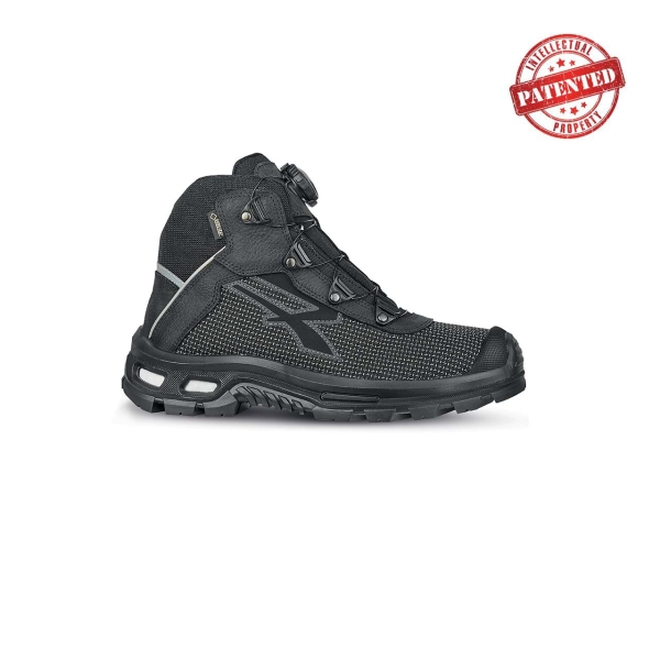 Upower Kora S Zapato de Seguridad Alto - Talla 45 - Resistente a la Abrasion, Repelente al Agua, Forro Gore-Tex, Puntera Aluminio, Proteccion S7S CI HI HRO FO SR - Color Gris Oscuro