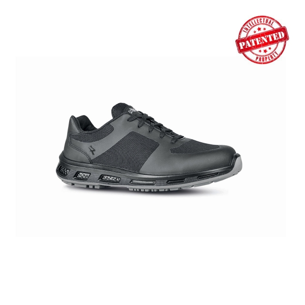Upower Foreman O ESD Calzado de Seguridad Bajos - Talla 43 - Ligeros y Comodos, Nylon Transpirable, Capa Protectora, Hidrofugos, Suela de Poliuretano, Proteccion 01 FO SR - Color Gris Oscuro