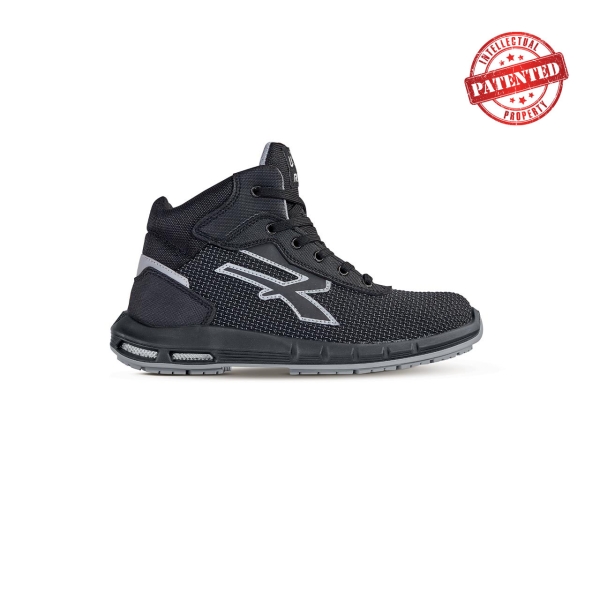 Upower Velar Plus S ESD Zapato Alto de Seguridad - Talla 37 - Puntera AirToe Aluminium, Antipinchazos, Alta Resistencia a la Abrasion, Suela PU/PU High Rebound, Proteccion S3S CI FO SR - Color Gris Oscuro