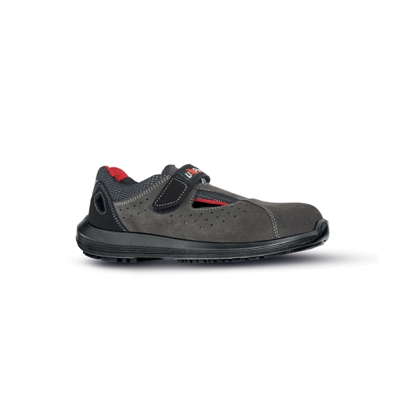 Upower Light One S Calzado de Seguridad Bajos - Talla 35 - Airnet Gamuza, Mesh Transpirable, AirToe Composite, Antiperforacion, Antideslizante, Suela PU/PU, Proteccion S1PS FO SR - Color Gris Oscuro