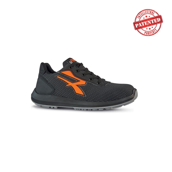 Upower Taurus S ESD Calzado de Seguridad - Talla 40 - Puntera AirToe Aluminium, Antipinchazos, Resistente a la Abrasion, Alta Transpirabilidad, Proteccion S3S CI FO SR - Color Gris Oscuro/Naranja