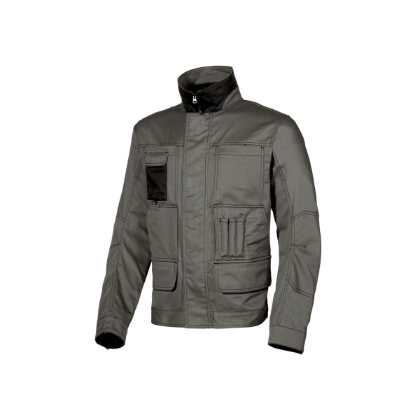 Upower Shake Chaqueta Profesional - Talla 3XL - Bolsillos Multifuncionales, Cierre de Seguridad, Ventilacion Malla 3D, Puños y Cintura Ajustables, Proteccion DPI1 - Color Gris Piedra