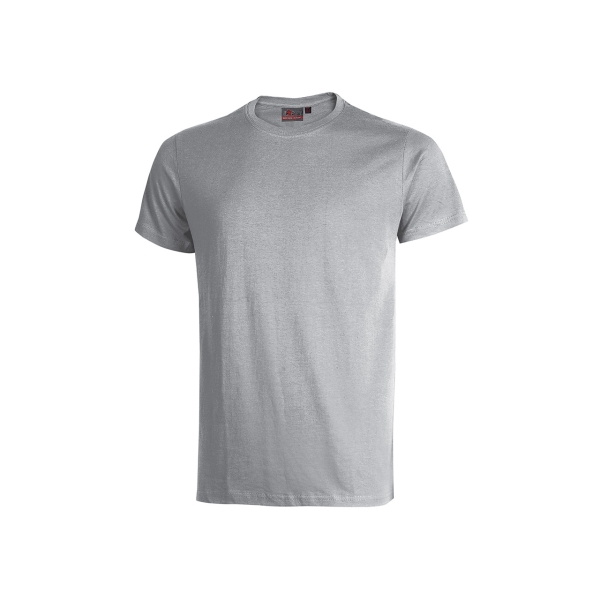 Upower Figi Pack de 5 Camiseta de Trabajo de Algodon Cardado - Talla 2XL - Suavidad y Confort Prolongado, Cuello Elastico Acanalado, Cinta Para-Sudor, Proteccion DPI1 - Color Gris Plateado