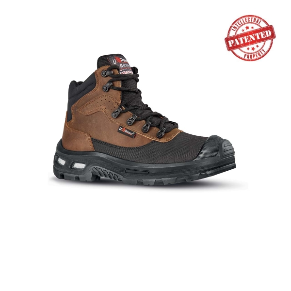 Upower Floyd S ESD Calzado de Seguridad Altos - Talla 36 - Hidrorrepelentes, Puntera de Aluminio, Antideslizantes, Suela PU Infinergy, Proteccion S3S CI AN FO SR - Color Marron
