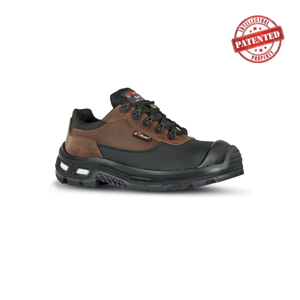 Upower Escape S ESD Calzado de Seguridad Altos - Talla 44 - Ligeros y Comodos, Hidrorrepelentes, Puntera de Aluminio Anti-Abrasion, Suela Antideslizante PU Infinergy, Proteccion S3S CI FO SR - Color Marron