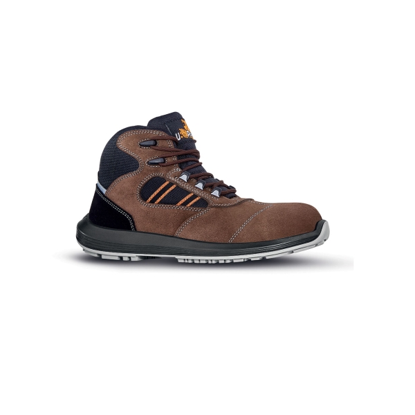 Upower Bonde S Calzado de Seguridad Botines - Talla 47 - Ligeros, Parte Superior Airnet Gamuza, Hidrofugos, Puntal AirToe Composite, Antiperforacion, Antideslizante, Proteccion S3S FO SR - Color Marron