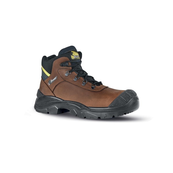 Upower Latitude RS L Calzado de Seguridad Botines - Talla 39 - Empeine Piel Pull-Up Hidrofugo, Toe Tapa Poliuretano, Puntal Composite, Antiperforacion, Antideslizante, Proteccion S3 FO SR - Color Marron