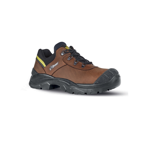 Upower Meridiane UK L Calzado de Seguridad Bajos - Talla 41 - Empeine Piel Pull-Up Hidrofugo, Puntera Refuerzo Poliuretano, Antiperforacion, Antideslizante, Proteccion S3 FO SR - Color Marron