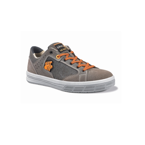 Upower Tuareg S Calzado de Seguridad Bajos - Talla 44 - Canvas Extra-Strong Transpirable, Puntal de Aluminio Antipinchazos, Suelas Antideslizantes, Proteccion S1PS FO SR - Color Marron/Gris