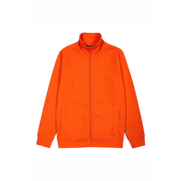 Upower Sotra Sudadera de Trabajo sin Capucha - Talla 4XL - Cremallera, Polialgodon Perchado, Diseño Ergonomico, Puños y Dobladillo Elastico, Bolsillos Laterales, Proteccion DPI1 - Color Naranja