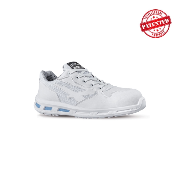 Upower June O Calzado de Seguridad Bajos - Talla 41 - Ligeros y Comodos, Empeine Nylon Ultra-Transpirable, Puntal Composite, Suela Antideslizante, Proteccion S1 FO SR - Color Blanco