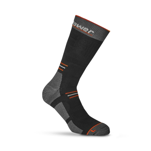 Upower Blow Calcetines de Trabajo Tecnicos - Talla M - Compresion Gradual, Termorregulacion, Soporte Tobillos, Ventilacion Optima, Costuras Planas, Durabilidad Mejorada - Color Naranja Fluorescente