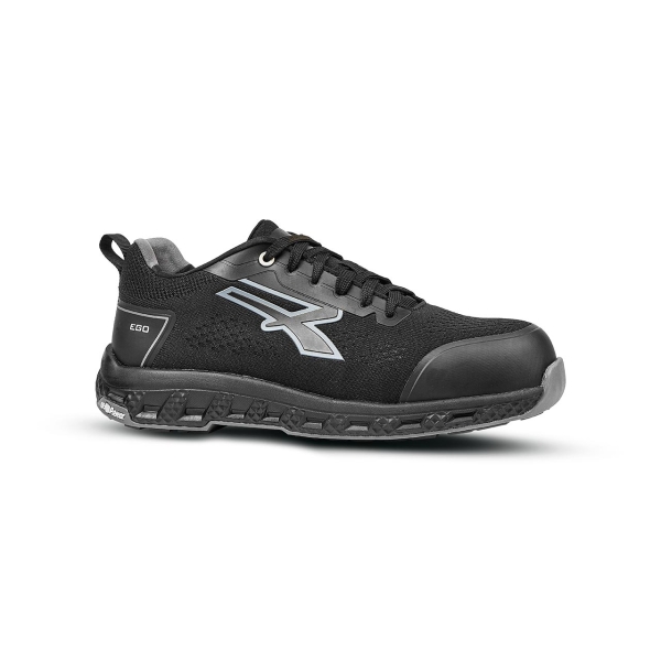 Upower Rook ESD Zapato de Trabajo - Talla 45 - Seguridad Avanzada, Transpirable, Ligero, Puntera Fibertoe, Plantilla Antiperforacion, Suela EVA, Proteccion S1PS HI HRO FO SR - Color Negro