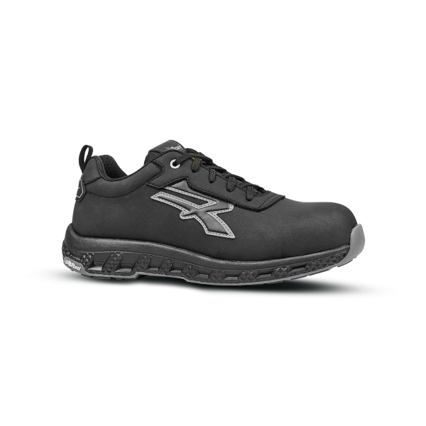 Upower Marcus ESD Calzado de Seguridad - Talla 48 - Microfibra Nobuck Hidrofugo, Puntera Fibertoe, Plantilla Antiperforacion Ultraligera, Suela EVA, Proteccion S3S CI HI HRO FO SR - Color Negro